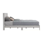 Lit plateforme moderne Galano avec tête de lit à lattes 66,1 L 85,6 P 40,2 H