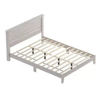 Lit plateforme moderne Galano avec tête de lit à lattes 66,1 L 85,6 P 40,2 H
