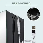 Armoire à pharmacie lumineuse à LED avec miroir, armoire de salle de bain murale de 35,5 l x 25,5 H avec 3 compartiments, fonction mémoire, chargement USB