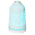 100ml Ultrasonic Aromatherapy Diffuser, Essential Oils Humidifier with Ceramic Cover, 7 Colors LED Lights, Timer, Waterless Auto-off for Home