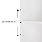 Karl Home Armoire murale de salle de bain avec miroir et étagère, porte simple, blanche