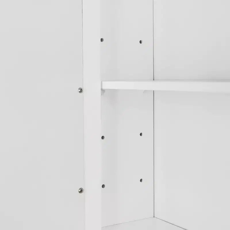 Karl Home Armoire murale de salle de bain avec miroir et étagère, porte simple, blanche