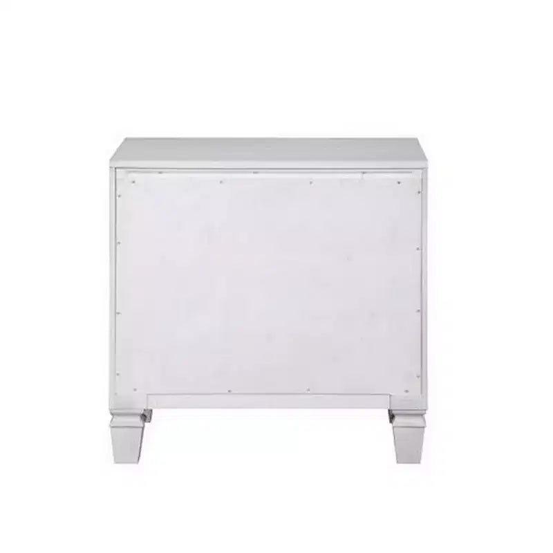 Table de chevet Royal Hampton à 2 tiroirs et poignée en losange, grise
