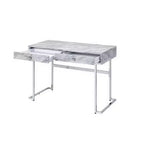 Bureau Royal Hampton avec 2 tiroirs et plateau en faux marbre, Gris