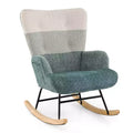 Costway Nursery Rocking Chair w/ Ergonomic Armrests & High Backrest Side Pocket