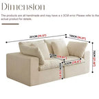 Canapé modulable sans accoudoirs Swtroom 79 Cloud, mousse haute densité 35D, aucun assemblage requis, canapé de compression avec accoudoirs larges et oreillers