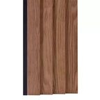 Console d'entrée étroite moderne en bois avec plateau noir grain de bois, table d'appoint mince pour couloir ou derrière le canapé - Panipeachy