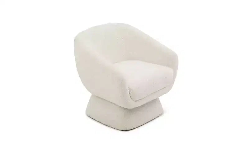Fauteuil d'appoint de loisirs moderne GDFStudio Vesper 28,75 en bois rembourré avec base carrée élargie