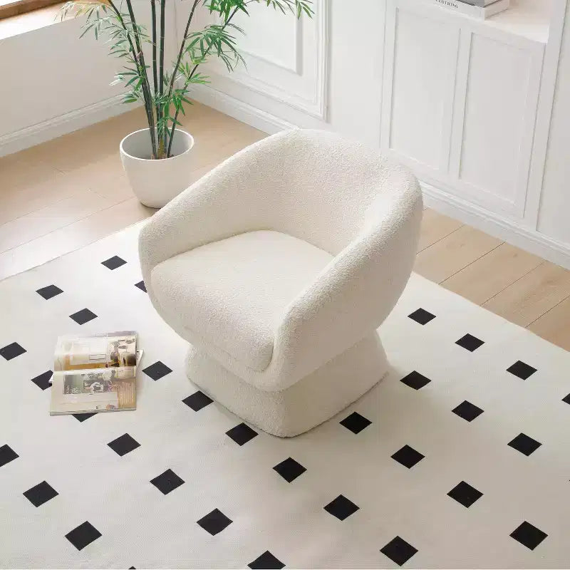 Fauteuil d'appoint de loisirs moderne GDFStudio Vesper 28,75 en bois rembourré avec base carrée élargie