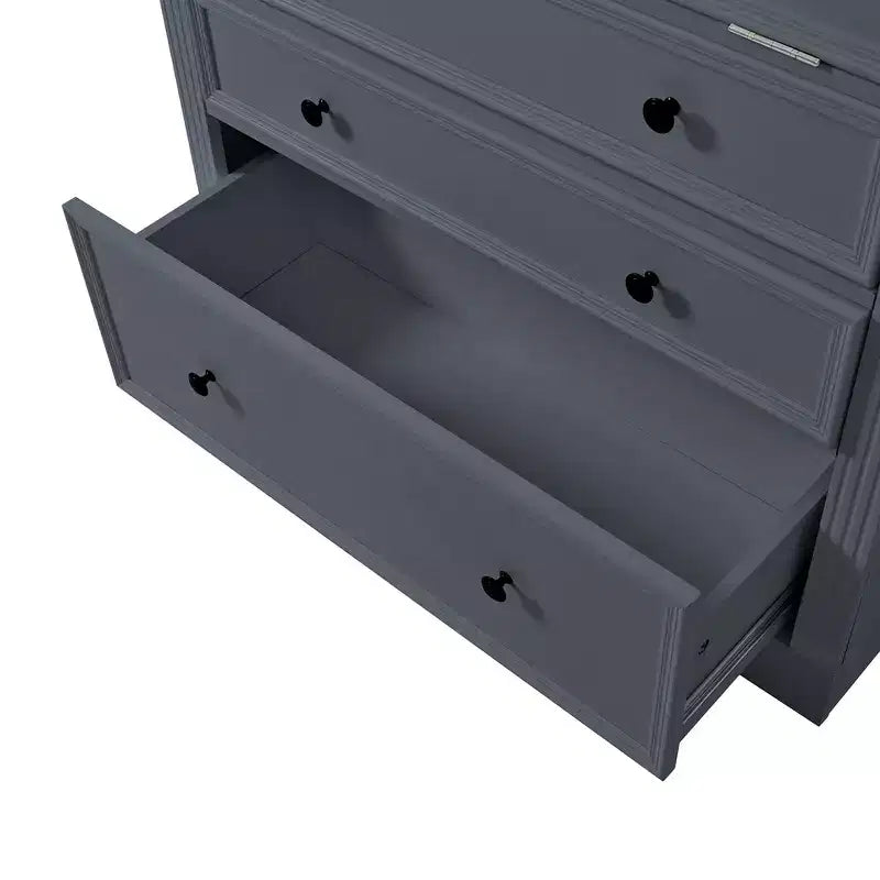 Whisen 78, Meuble de rangement de cuisine autoportant, Armoire haute avec étagères réglables, 3 tiroirs
