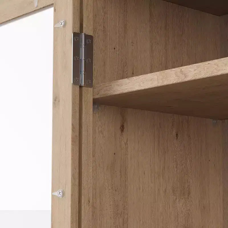 Whisen 78, Meuble de rangement de cuisine autoportant, Armoire haute avec étagères réglables, 3 tiroirs