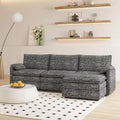 Canapé modulaire sectionnel nuage 108, canapé nuage confortable avec ottoman mobile, canapé modulaire d'angle moderne en chenille avec ottoman, canapé sectionnel pour appartement