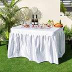 Costway Table glacière pliante 4FT avec jupe assortie Table rafraîchisseur de boissons pour fêtes et barbecues