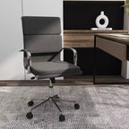 Lot de 2 chaises de bureau ergonomiques Costway avec dossier inclinable et housses zippées pour la maison