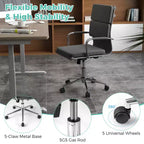 Lot de 2 chaises de bureau ergonomiques Costway avec dossier inclinable et housses zippées pour la maison