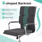 Lot de 2 chaises de bureau ergonomiques Costway avec dossier inclinable et housses zippées pour la maison