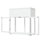MAYEERTY Mini-serre froide 90 x 45 x 95 cm, 2 portes, sur roulettes, intérieur/extérieur, noire