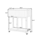 MAYEERTY Mini-serre froide 90 x 45 x 95 cm, 2 portes, sur roulettes, intérieur/extérieur, noire