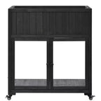 MAYEERTY Mini-serre froide 90 x 45 x 95 cm, 2 portes, sur roulettes, intérieur/extérieur, noire