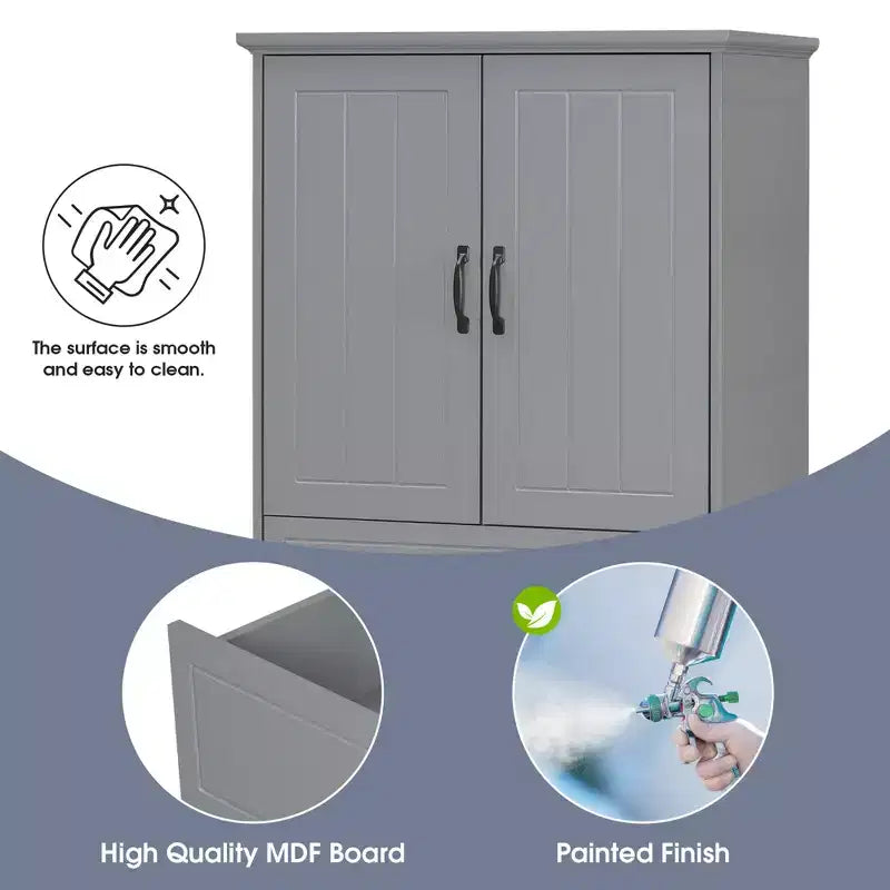 Meuble de rangement haut de salle de bain de 165 cm, avec double panier à linge basculant caché, meuble de rangement autonome pour salle de bain, cuisine, salon