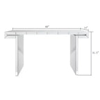 Table console miroir de 60 po avec accents de verre cannelé, table d'entrée moderne pleine longueur pour salon, couloir ou derrière un canapé - Panipeachy