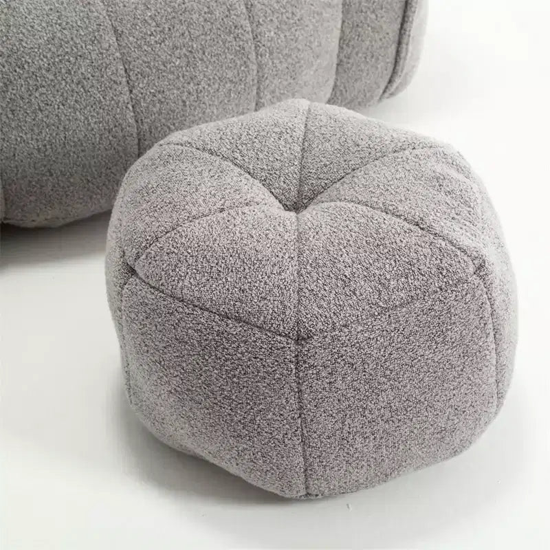 Fauteuil poire avec pouf, canapé moderne en chenille, pouf doux avec repose-pieds pour salon, chambre à coucher, appartement, dortoir.