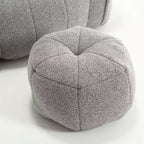Fauteuil poire avec pouf, canapé moderne en chenille, pouf doux avec repose-pieds pour salon, chambre à coucher, appartement, dortoir.