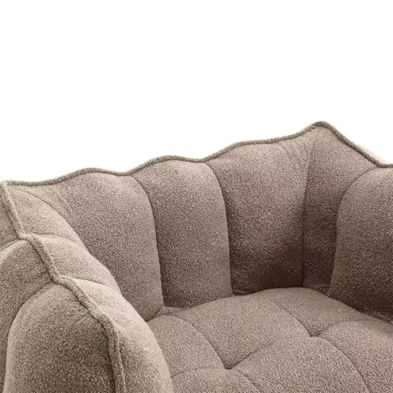 Fauteuil poire avec pouf, canapé moderne en chenille, pouf doux avec repose-pieds pour salon, chambre à coucher, appartement, dortoir.