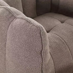 Fauteuil poire avec pouf, canapé moderne en chenille, pouf doux avec repose-pieds pour salon, chambre à coucher, appartement, dortoir.