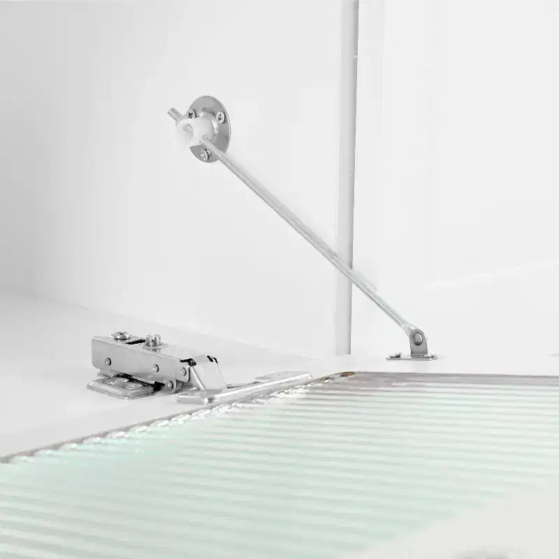 Meuble TV LED avec portes en verre pour téléviseur de 95 pouces, console média en bois avec portes de placard cintrées et contrôle par application pour salon