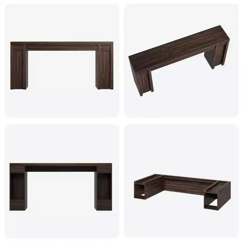 Table d'entrée de 180 cm, console de ferme en bois, table d'appoint épaisse derrière le canapé, longues consoles pour entrée ou salon, noyer