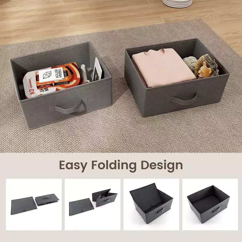 Costway Lot de 2 commodes à 2 tiroirs en tissu, organiseur de rangement, table de chevet/canapé
