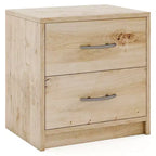 Costway Table de Chevet Moderne à 2 Tiroirs avec Rangement pour Salon Chambre à Coucher