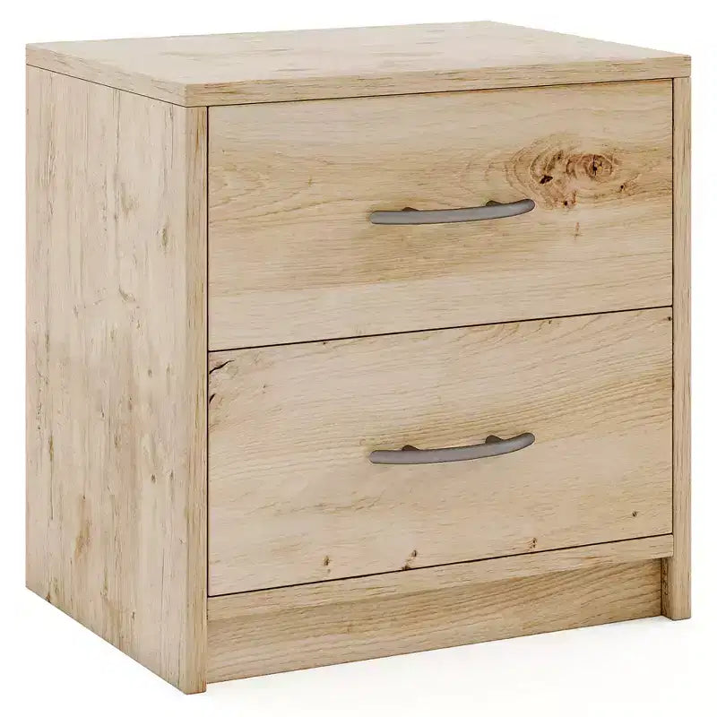 Costway Table de Chevet Moderne à 2 Tiroirs avec Rangement pour Salon Chambre à Coucher
