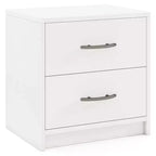 Costway Table de Chevet Moderne à 2 Tiroirs avec Rangement pour Salon Chambre à Coucher