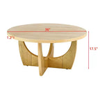 Table basse ronde 36", table basse en bois, table d'appoint de canapé de ferme, table à thé circulaire pour petits espaces salon bureau