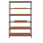 Bibliothèque GDFStudio Bryn 70" (178 cm) moderne 6 étagères en chêne miel