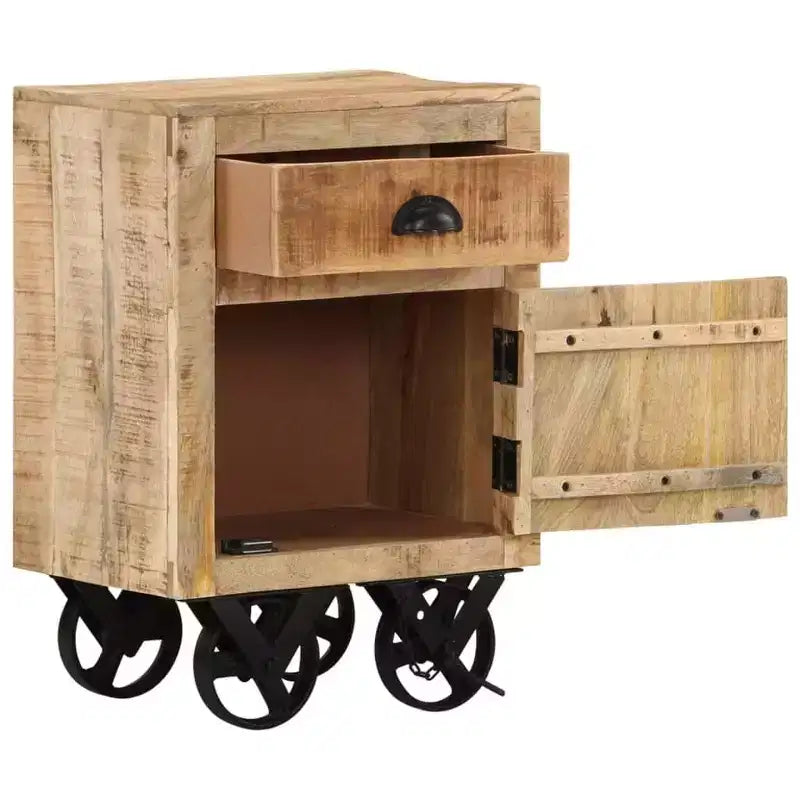 vidaXL Table de chevet 40x30x57 cm Bois de manguier massif