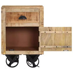 vidaXL Table de chevet 40x30x57 cm Bois de manguier massif