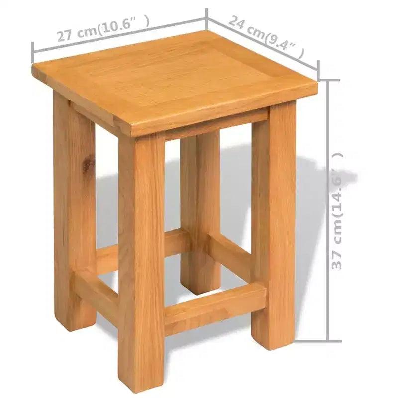 vidaXL Tables d'appoint 2 pcs 27x24x37 cm Bois de chêne massif