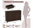 Commode de chambre à coucher, commode en bois, meuble TV cannelé, organiseur de rangement pour le salon, le couloir et l'entrée