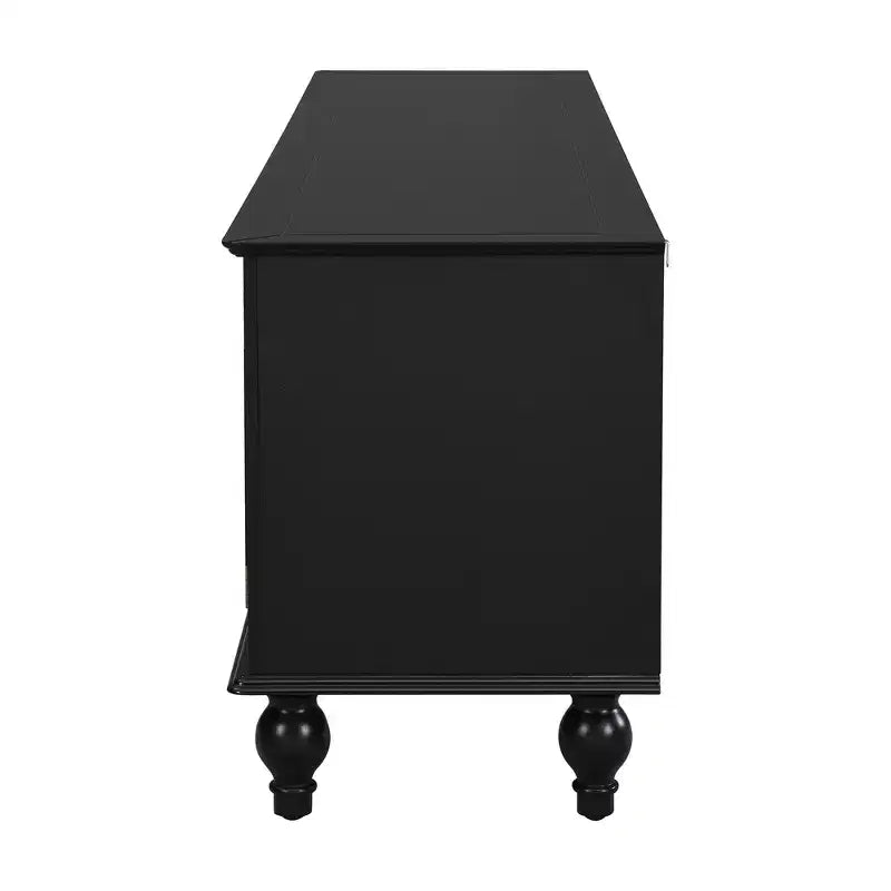 Meuble TV moderne avec compartiment ouvert pour TV 80 pouces, meuble de rangement TV avec tiroirs, console média avec pieds solides pour salon