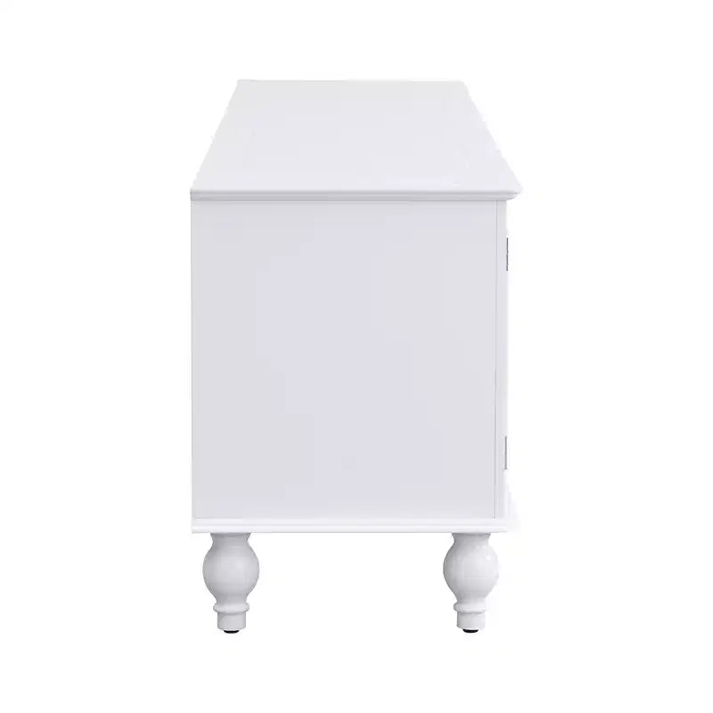 Meuble TV moderne avec compartiment ouvert pour TV 80 pouces, meuble de rangement TV avec tiroirs, console média avec pieds solides pour salon