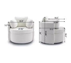 Fauteuil pivotant, fauteuil baril pivotant à 360° avec rangement, fauteuil rembourré avec coussin, chaise ronde moderne pour salon et chambre