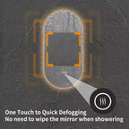 Miroir de salle de bain mural intelligent Whisen 30, miroir anti-buée à écran tactile