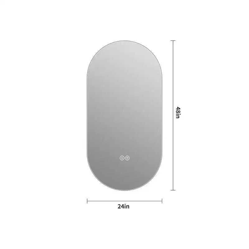 Miroir de salle de bain mural intelligent Whisen 30, miroir anti-buée à écran tactile