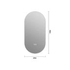 Miroir de salle de bain mural intelligent Whisen 30, miroir anti-buée à écran tactile