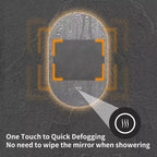 Miroir de salle de bain mural intelligent Whisen 30, miroir anti-buée à écran tactile