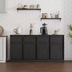 Buffet Bahut Moderne, Grand Meuble de Rangement à Café avec Panneaux Effet Bois, Rangement Multifonctionnel pour Salon