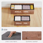 Banc ottoman capitonné en cuir synthétique moderne Okak avec rangement pliant, banc de rangement rembourré pour salon, chambre à coucher